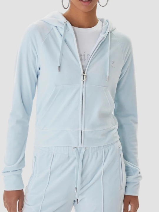 Zdjęcie produktu JUICY COUTURE Błękitna bluza damska Madison Outline, Rozmiar S Niebieski