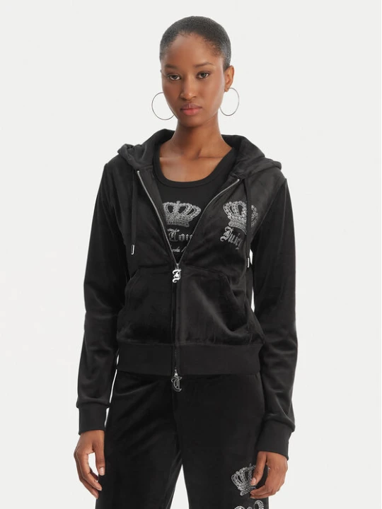Zdjęcie produktu Juicy Couture Bluza Gothic Crown JCBAS126805 Czarny Slim Fit