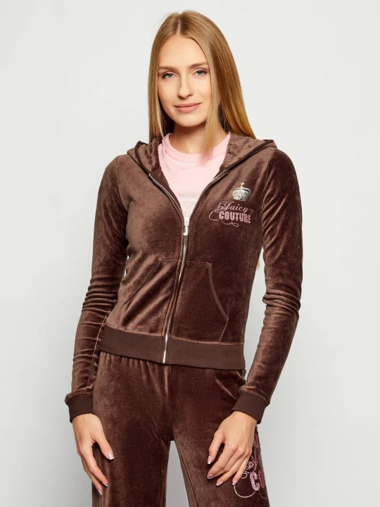 Zdjęcie produktu Juicy Couture Bluza HER MAJESTY | Slim Fit brązowy