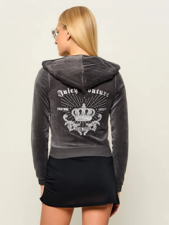 Zdjęcie produktu Juicy Couture Bluza Regal Rebelle Robyn | Slim Fit grafitowy