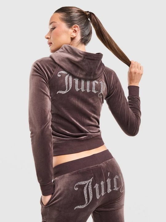 Zdjęcie produktu Juicy Couture Bluza Rozpinana Z Kapturem Juicy brązowy
