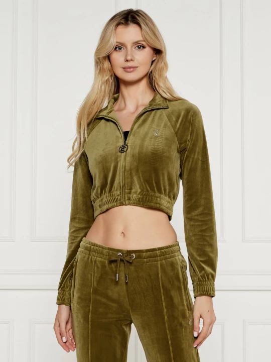 Zdjęcie produktu Juicy Couture Bluza TASHA | Cropped Fit oliwkowy