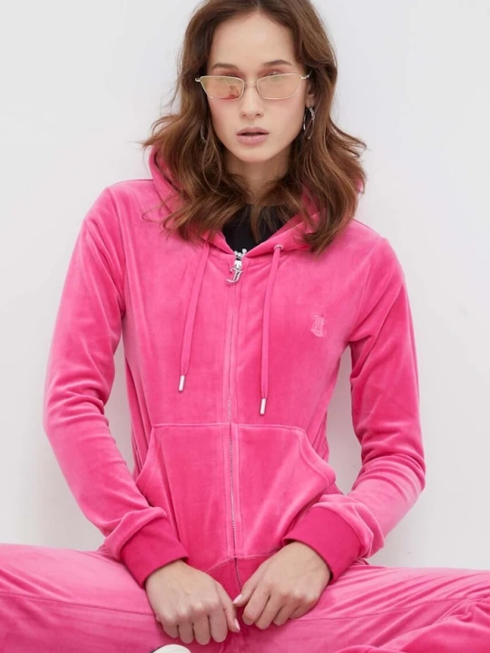 Zdjęcie produktu Juicy Couture bluza welurowa różowy