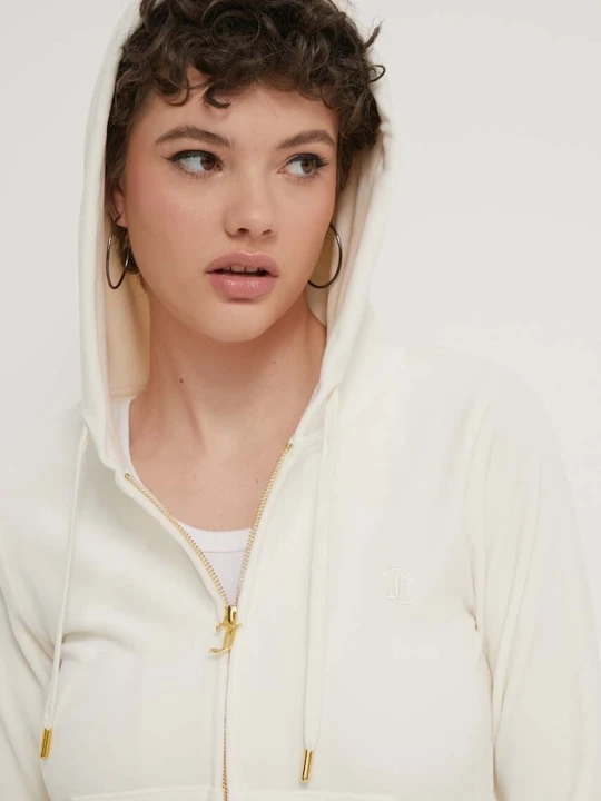 Zdjęcie produktu Juicy Couture bluza welurowa beżowy