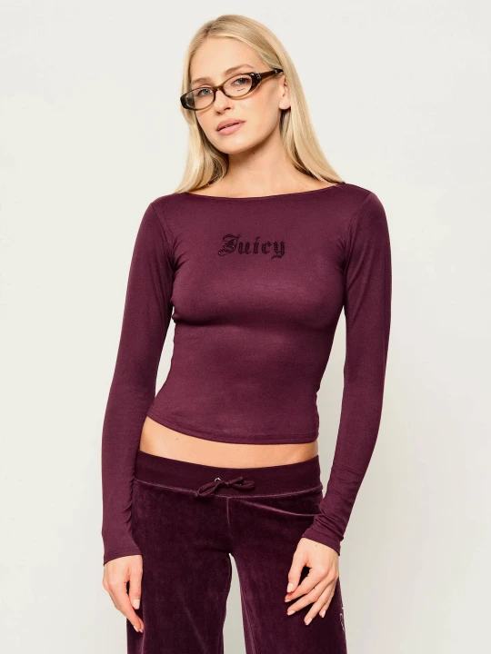 Zdjęcie produktu Juicy Couture Bluzka Mia Boat | Slim Fit bordowy