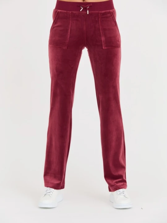 Zdjęcie produktu JUICY COUTURE Bordowe damskie spodnie dresowe Del Ray Pocket Pant, Rozmiar XS Czerwony