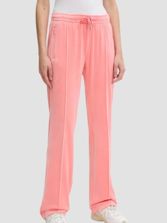 Zdjęcie produktu JUICY COUTURE Brzoskwiniowe damskie spodnie z cyrkoniami Tina, Rozmiar S Różowy