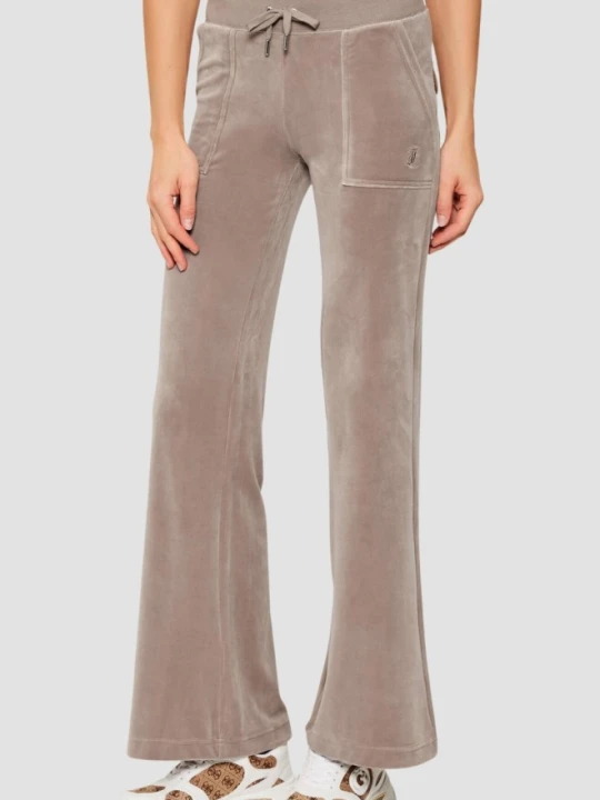 Zdjęcie produktu JUICY COUTURE Ciemno-beżowe spodnie dresowe damskie Layla Low Rise Pocket, Rozmiar XS