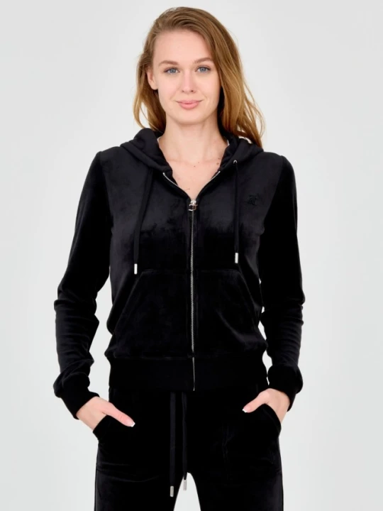 Zdjęcie produktu JUICY COUTURE Czarna rozpinana bluza damska, Rozmiar L