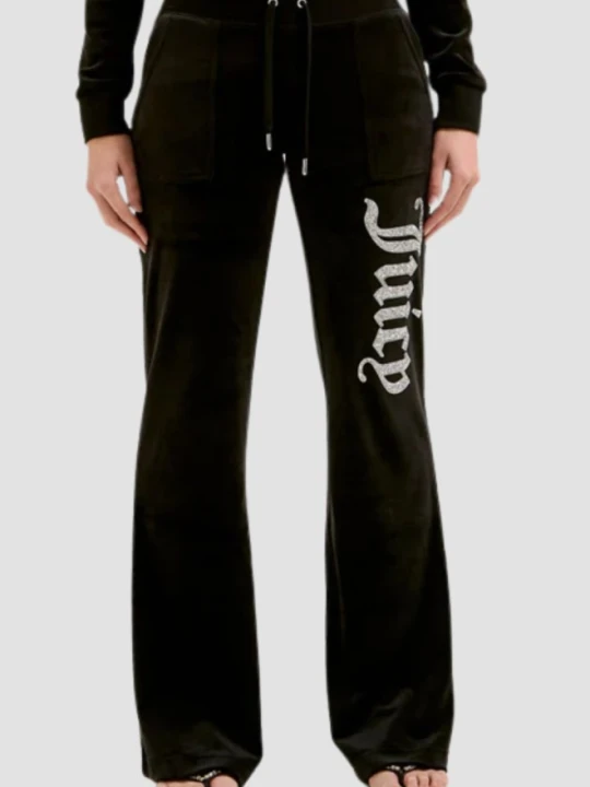 Zdjęcie produktu JUICY COUTURE Czarne damskie spodnie dresowe Layla Caviar Trackpant, Rozmiar L
