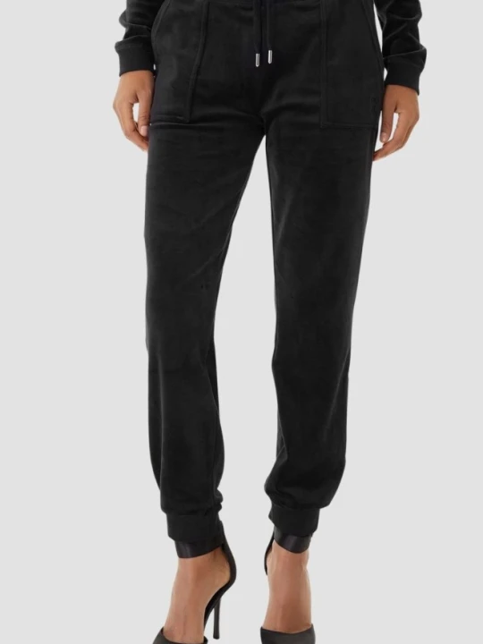 Zdjęcie produktu JUICY COUTURE Czarne dresy damskie Willow Cuff Jogger, Rozmiar S