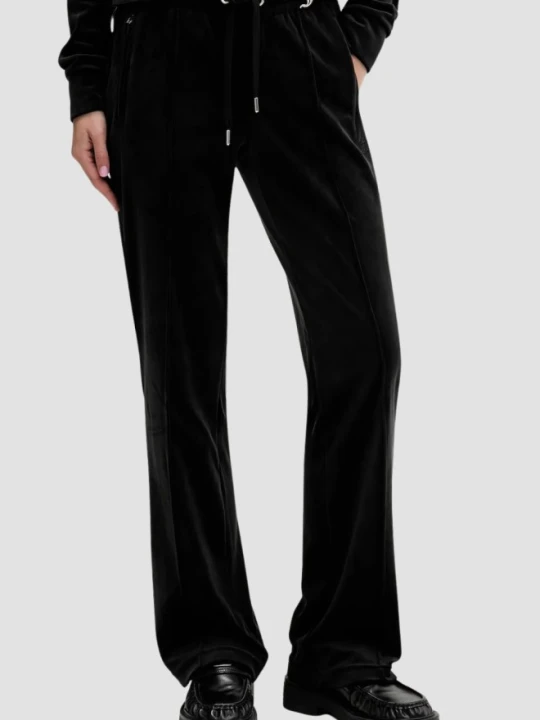 Zdjęcie produktu JUICY COUTURE Czarne spodnie dresowe damskie z cyrkoniami Tina Outline, Rozmiar XS