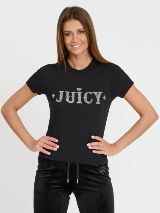 Zdjęcie produktu JUICY COUTURE Czarny damski t-shirt Ryder Rodeo Fitted, Rozmiar S