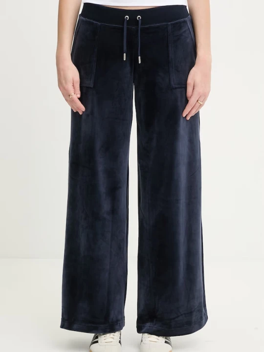 Zdjęcie produktu Juicy Couture damskie bawełniane YUKA WIDE LEG granatowy