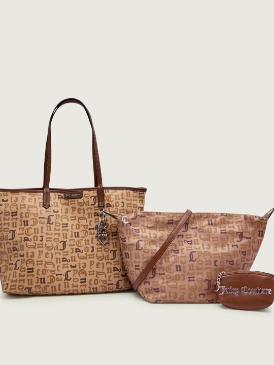 Zdjęcie produktu Juicy Couture Dwustronna shopperka 2w1 + saszetka Joan beżowy