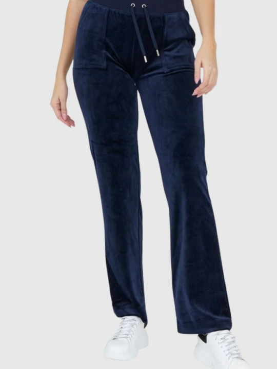 Zdjęcie produktu JUICY COUTURE Granatowe damskie spodnie Del Ray Pocket Pant, Rozmiar XS Niebieski