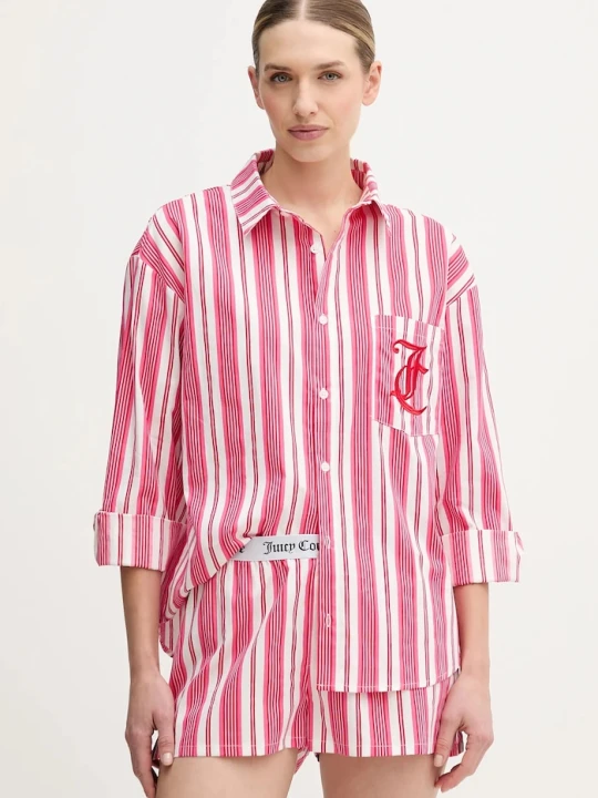 Zdjęcie produktu Juicy Couture koszula piżamowa bawełniana różowy