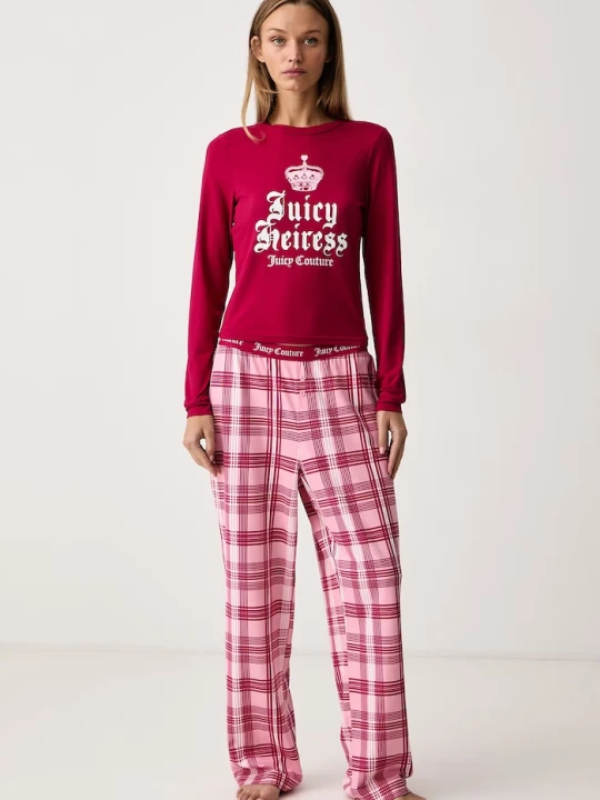 Zdjęcie produktu Juicy Couture koszula piżamowa damska HEIRESS SET czerwony