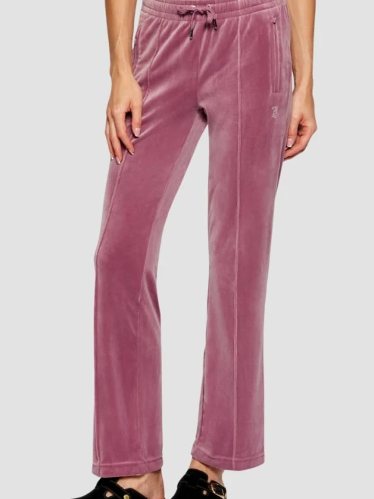 Zdjęcie produktu JUICY COUTURE Lawendowe spodnie dresowe damskie z cyrkoniami Tina Outline, Rozmiar S Fioletowy