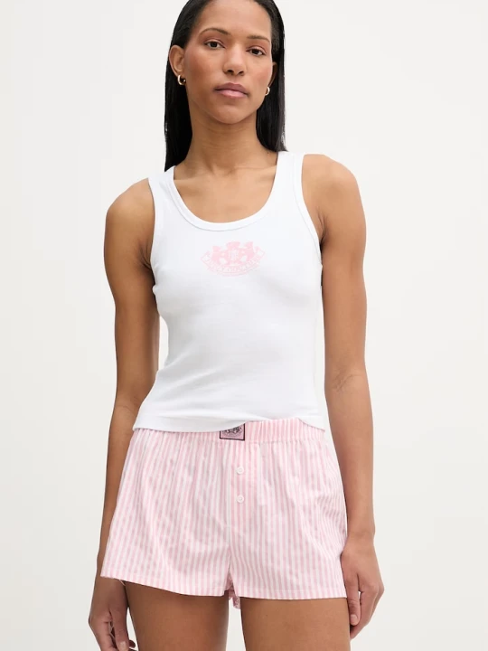 Zdjęcie produktu Juicy Couture piżama damska z bawełną DOG CREST SET biały