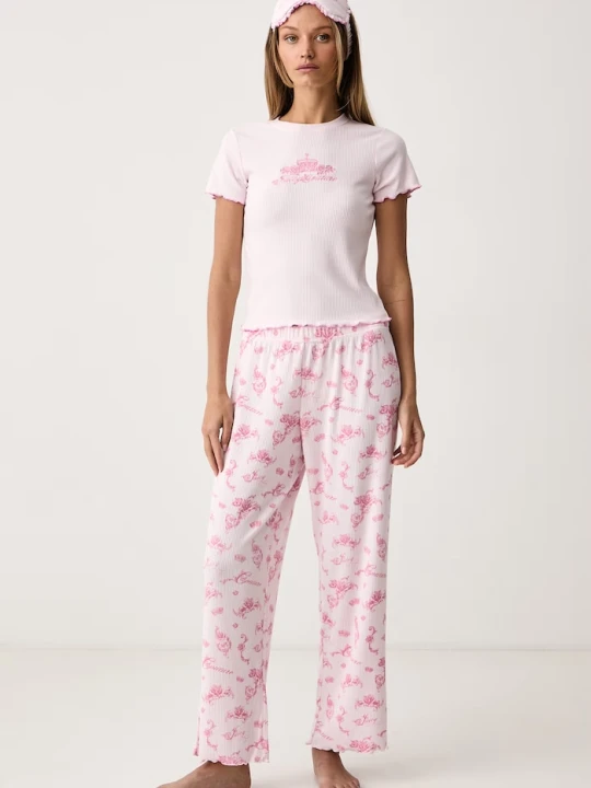 Zdjęcie produktu Juicy Couture piżama dwuczęściowa damska ROSE RIB SET różowy