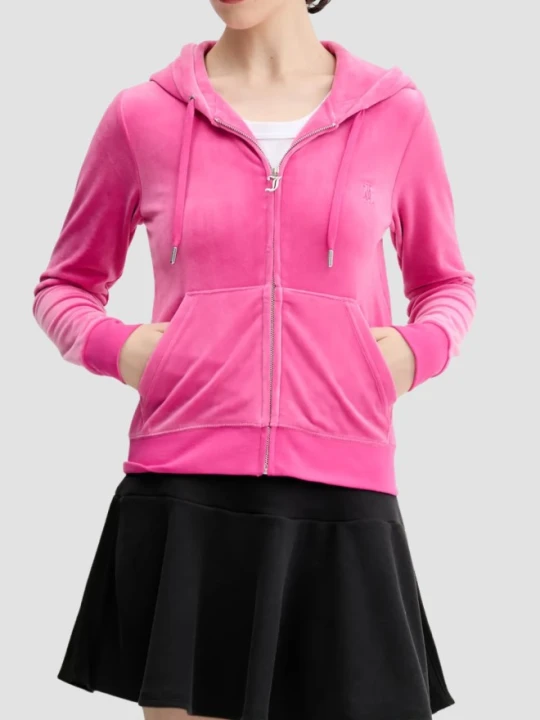 Zdjęcie produktu JUICY COUTURE Różowa bluza damska Robertson Hoodie, Rozmiar S
