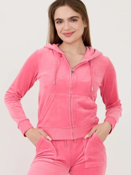 Zdjęcie produktu JUICY COUTURE Różowa damska bluza Robertson Hoodie, Rozmiar XL