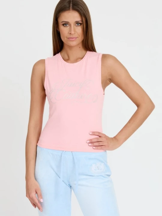 Zdjęcie produktu JUICY COUTURE Różowy damski top Blaine Juicy Script, Rozmiar XS