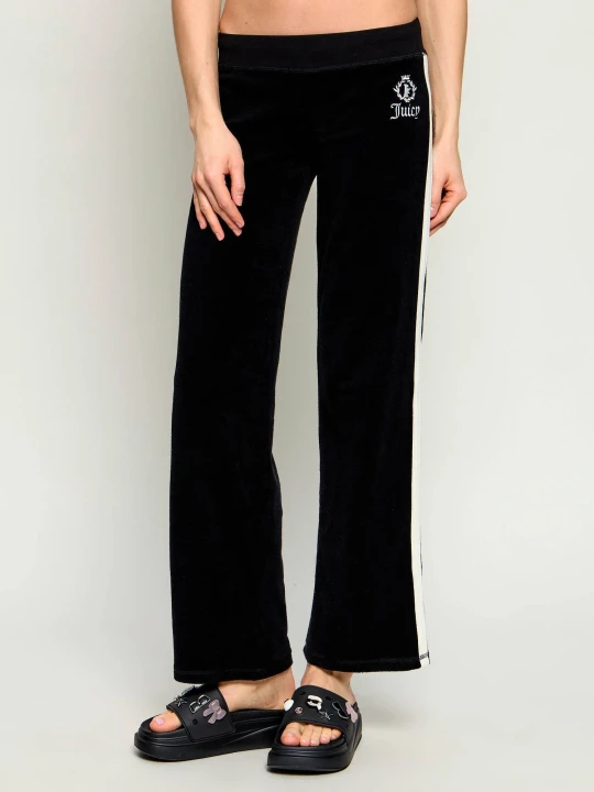 Zdjęcie produktu Juicy Couture Spodnie dresowe APPLIQUE | flare fit frotté czarny