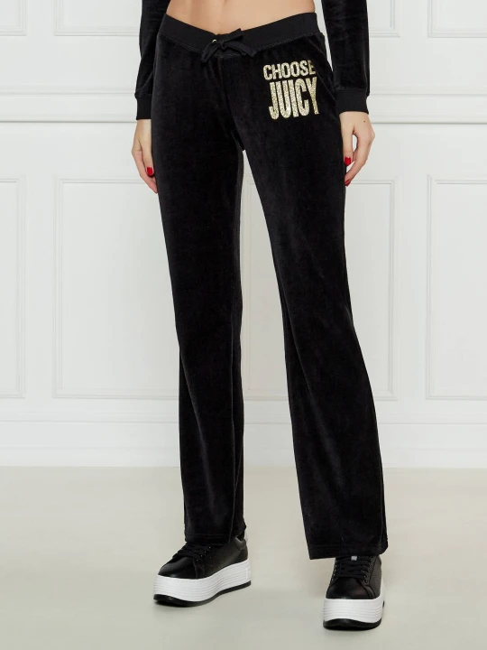Zdjęcie produktu Juicy Couture Spodnie dresowe CASIA | Slim Fit | low rise czarny