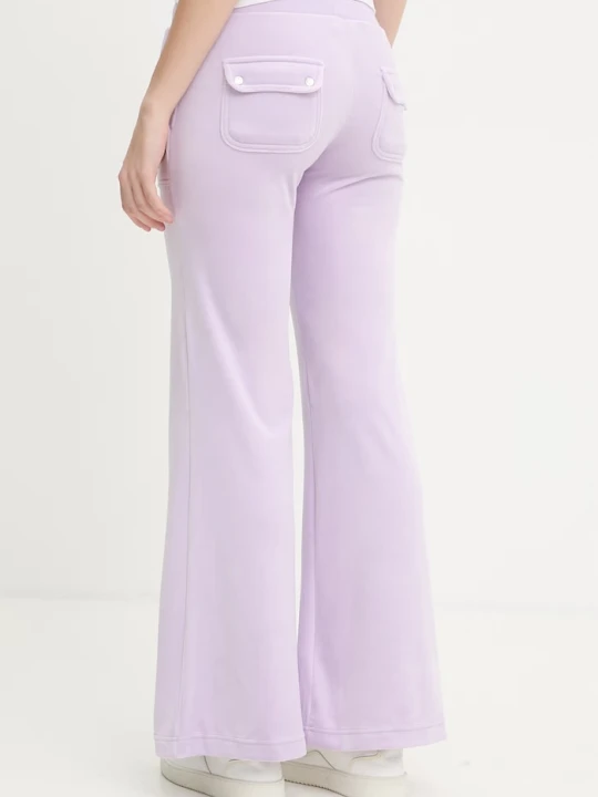 Zdjęcie produktu Juicy Couture spodnie dresowe damskie LAYLA POCKET LR fioletowy