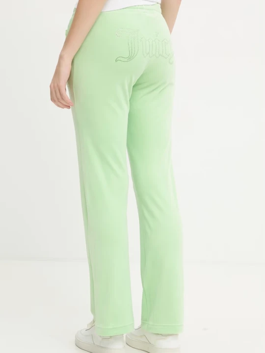 Zdjęcie produktu Juicy Couture spodnie dresowe damskie welurowe TINA COL OUT TR zielony