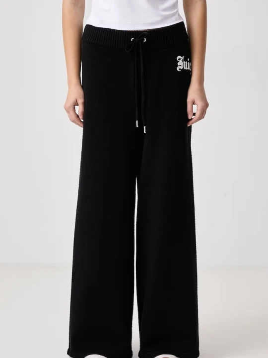 Zdjęcie produktu Juicy Couture spodnie dresowe damskie z wiskozą KNIT JUICY DIAMANTE czarny