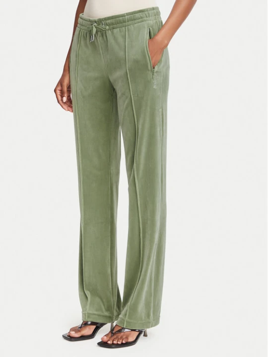 Zdjęcie produktu Juicy Couture Spodnie dresowe Tina JCAPW045 Zielony ciemny Regular Fit