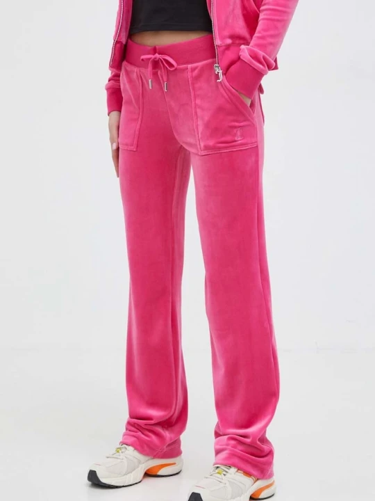 Zdjęcie produktu Juicy Couture spodnie dresowe welurowe różowy