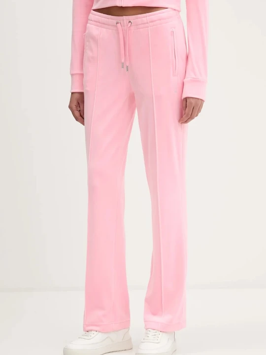 Zdjęcie produktu Juicy Couture spodnie dresowe welurowe różowy