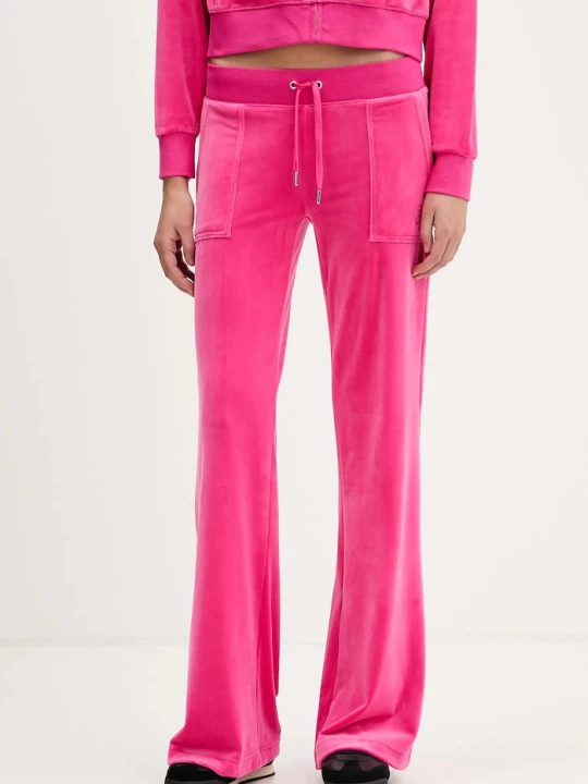 Zdjęcie produktu Juicy Couture spodnie dresowe welurowe Layla różowy