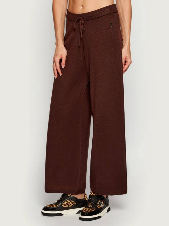 Zdjęcie produktu Juicy Couture Spodnie dzianinowe HERITAGE | Relaxed fit brązowy