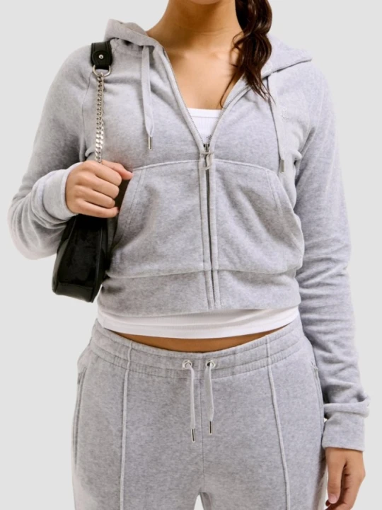 Zdjęcie produktu JUICY COUTURE Szara damska bluza Madison Hoodie, Rozmiar L