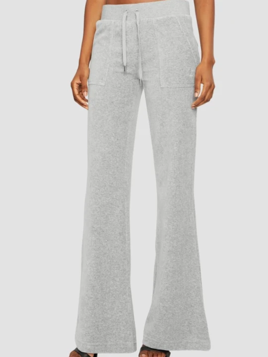 Zdjęcie produktu JUICY COUTURE Szare spodnie dresowe damskie Layla Low Rise, Rozmiar S