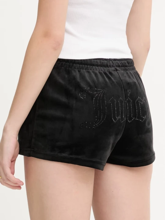 Zdjęcie produktu Juicy Couture szorty damskie welurowe TAMIA SHORTS czarny