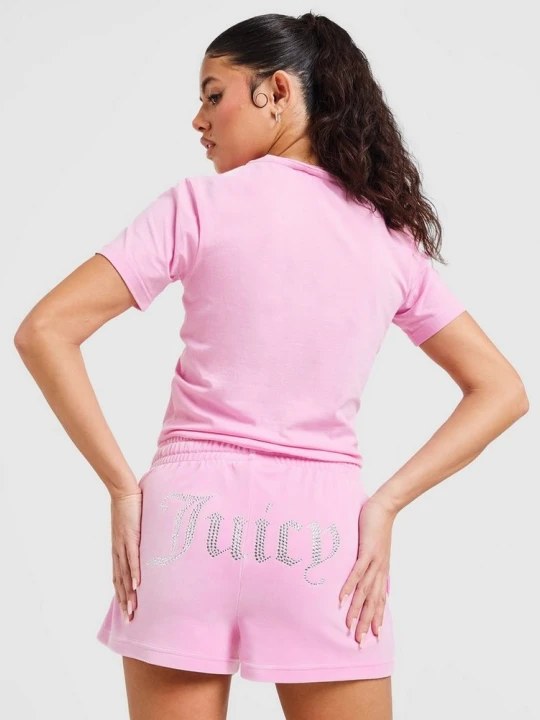 Zdjęcie produktu Juicy Couture Szorty Diamente Heart Logo różowy