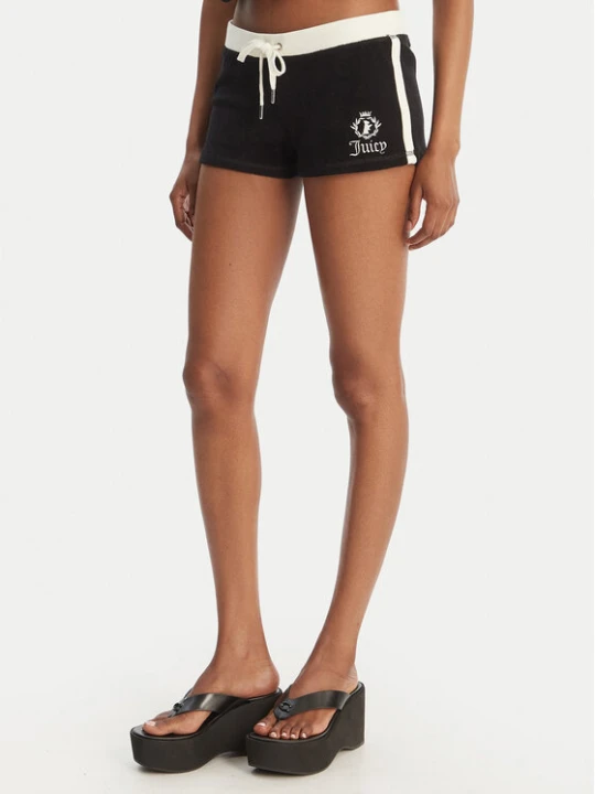 Zdjęcie produktu Juicy Couture Szorty sportowe Applique Terry JCWHS126315 Czarny Slim Fit