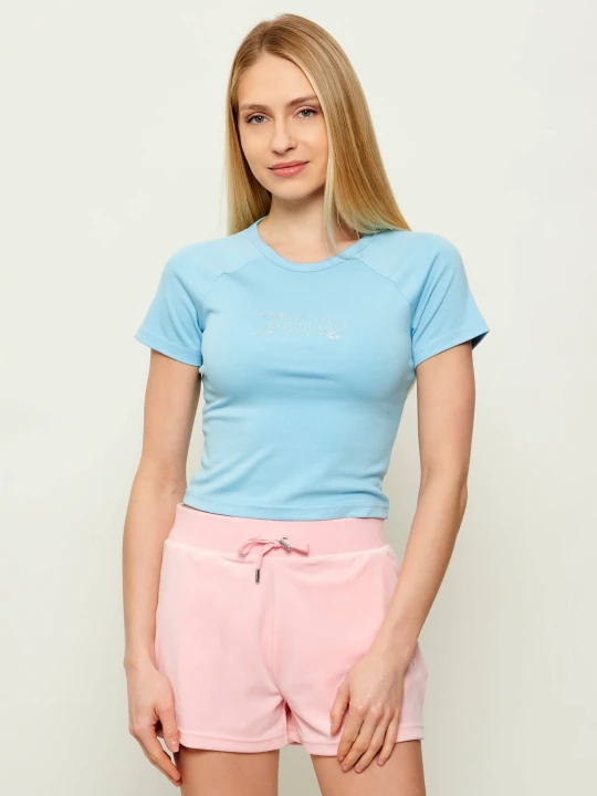 Zdjęcie produktu Juicy Couture T-shirt BABY | Cropped Fit błękitny
