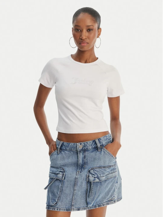 Zdjęcie produktu Juicy Couture T-Shirt Baby JCWCT126317 Biały Slim Fit
