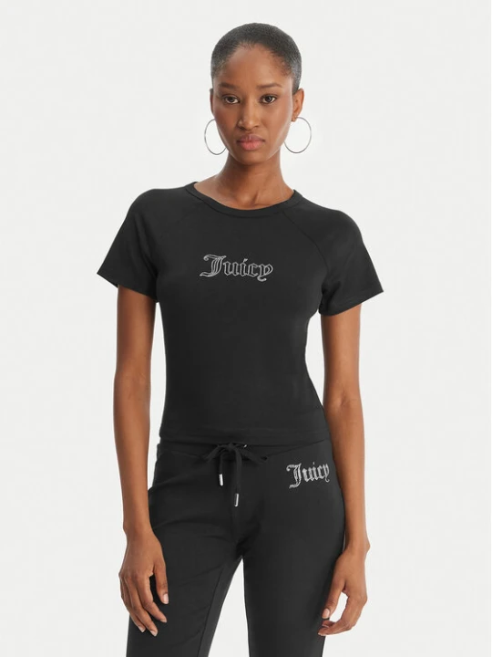 Zdjęcie produktu Juicy Couture T-Shirt Baby JCWCT126317 Czarny Slim Fit