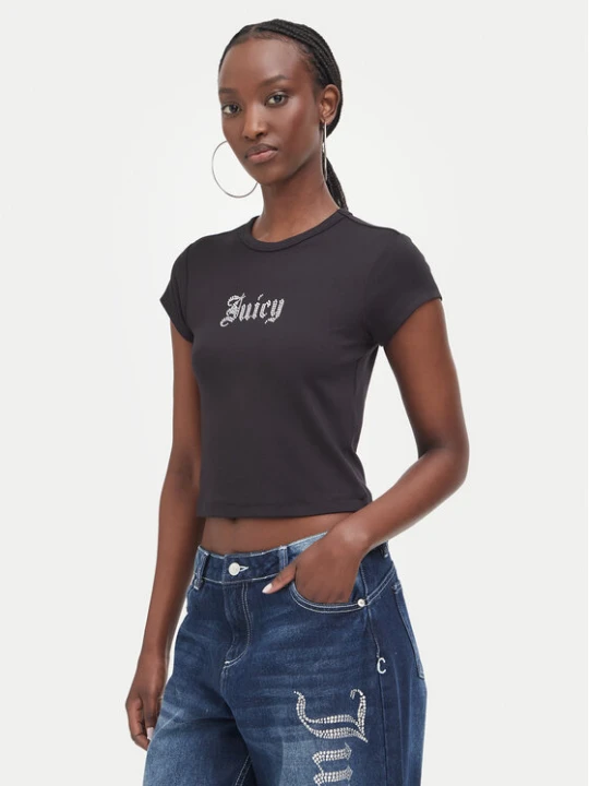 Zdjęcie produktu Juicy Couture T-Shirt JCWCT226326 Czarny Slim Fit