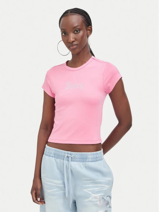 Zdjęcie produktu Juicy Couture T-Shirt JCWCT226326 Różowy Slim Fit