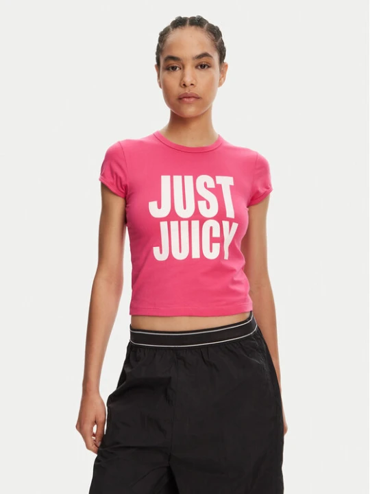 Zdjęcie produktu Juicy Couture T-Shirt Just Juicy JCGCT125040 Różowy Slim Fit