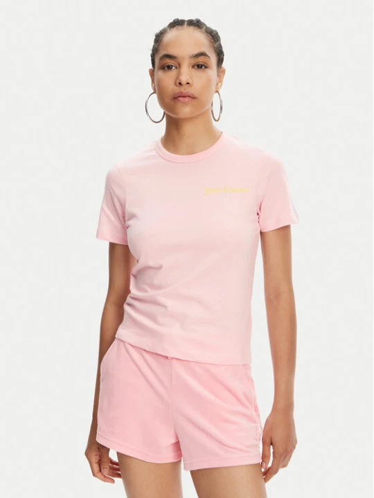 Zdjęcie produktu Juicy Couture T-Shirt La Beach JCWCT125319 Różowy Regular Fit
